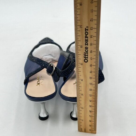 XYD Women Bridal Slingback Heels Pumps Closed Pointed Toe Slip On Mesh - Picture 4 of 8